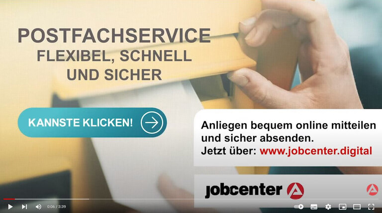 jobcenter digital: Erklärvideo Postfachservice
